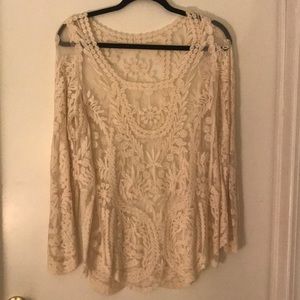 Lace long sleeve shirt